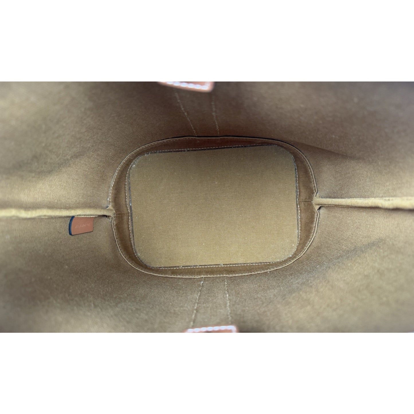 Celine Bucket Bag Small in Tan Triomphe Canvas with Calfskin Leather Trim S14