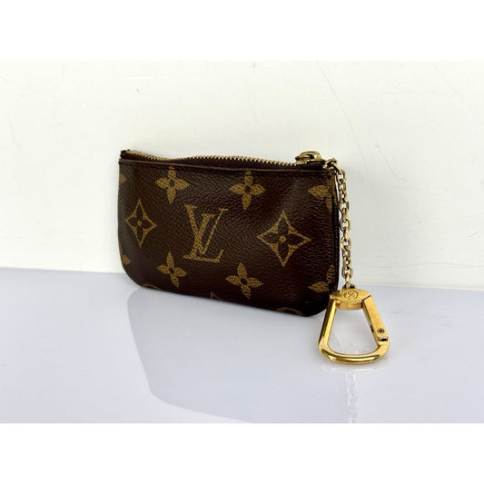 Louis Vuitton Pochette Cles Key Pouch in Monogram Coated Canvas