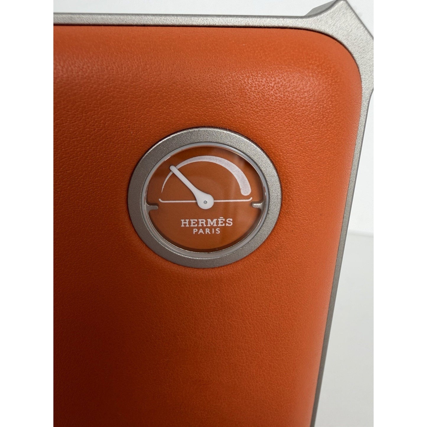 Hermes Volt'H Maxi Power Bank Orange Swift Calfskin Leather & Aluminum Frame K3