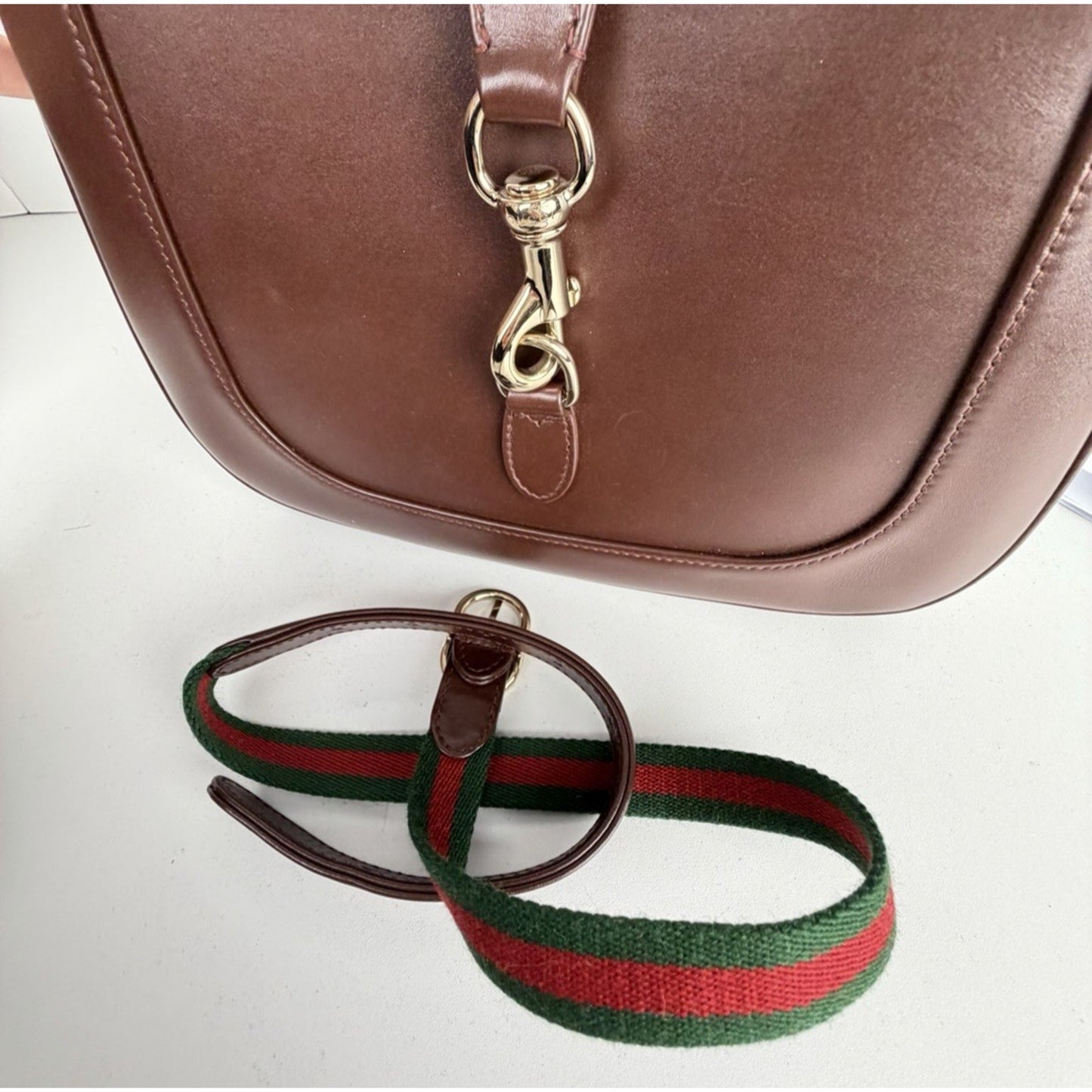 Gucci Jackie 1961 Hobo Brown Leather Shoulder Bag Small C-4