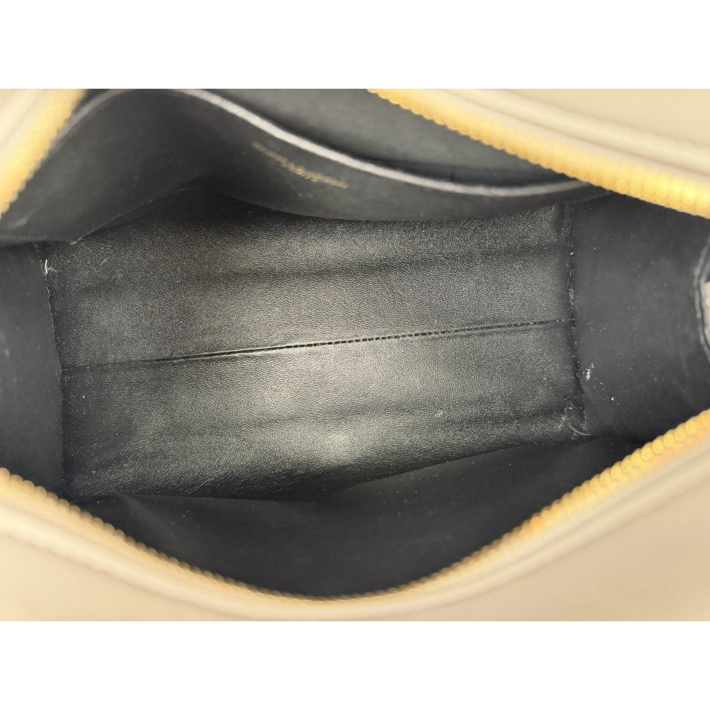 Saint Laurent Baby Monogram Downtown Cabas Bag in Gray Calfskin Leather S-19