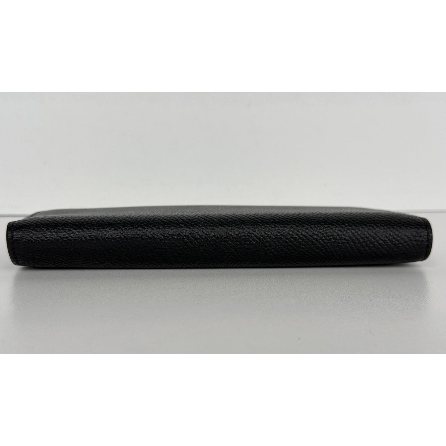 Celine Vertical Wallet Black Grained Calfskin Leather & Silver-Tone Hardware K2
