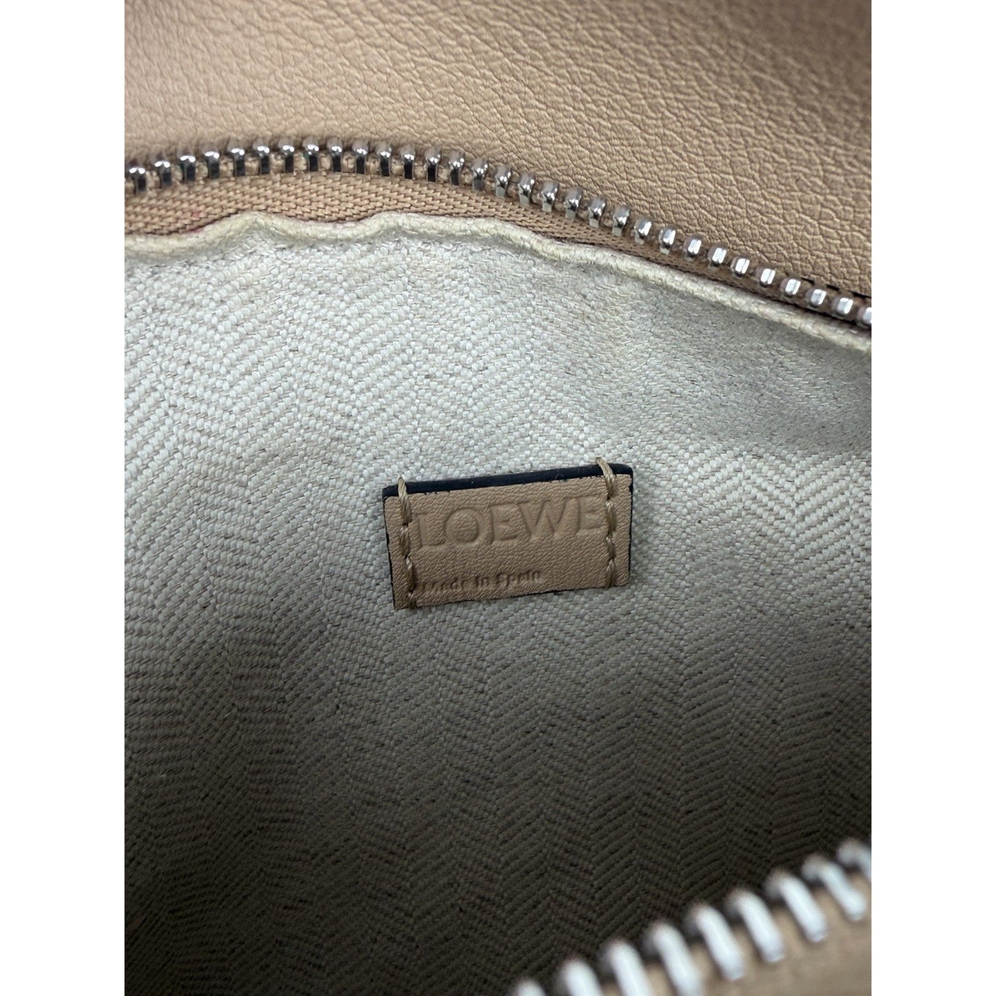 Loewe Puzzle Mini Crossbody Bag in Sand Mink Calfskin Leather C3