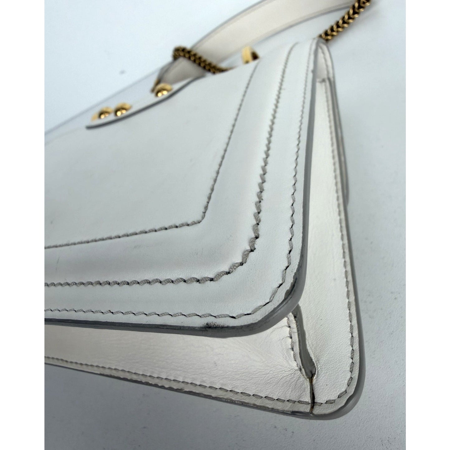 Dolce & Gabbana DG Amore Shoulder Bag Small in White Smooth Calfskin S07