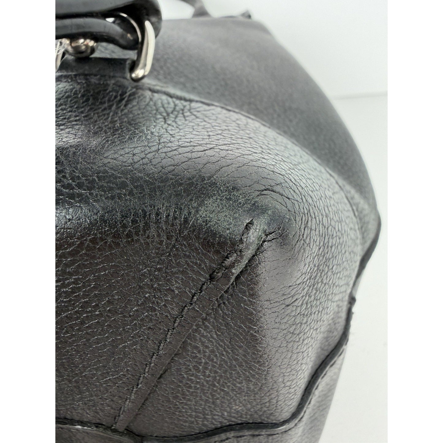 Louis Vuitton Lockme Backpack Black Grained Calfskin Leather Silver-Tone Lock S
