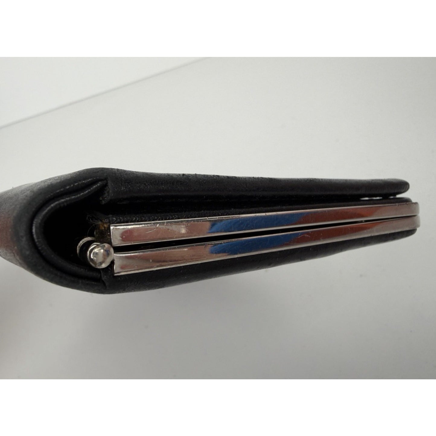 The Row Black Leather Minaudiere Women Clutch B4
