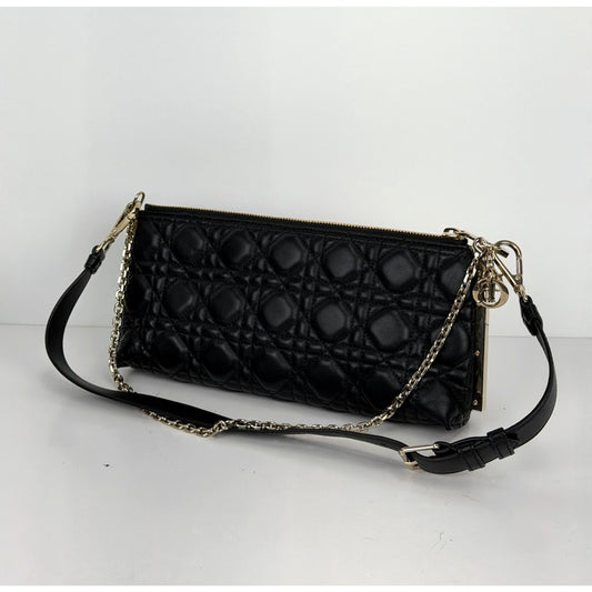 Christian Dior Miss Dior Midi Mini Bag in Black Cannage Lambskin Leather 2022 C4