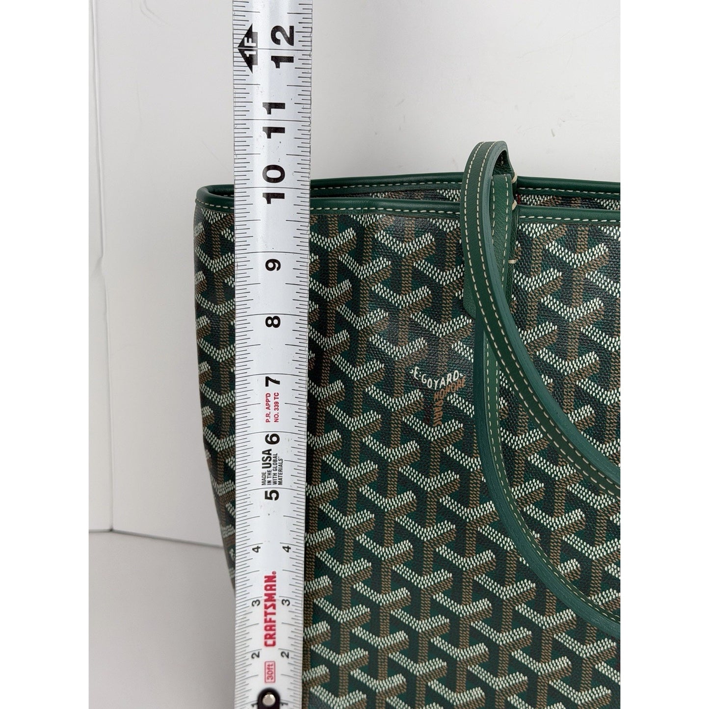 Goyard Saint Louis Medium Tote Green Goyardine Canvas B-2