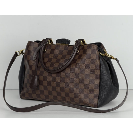 Louis Vuitton Brittany Bag Taurillon Leather Damier Ebene Coated Canvas 2017 S13