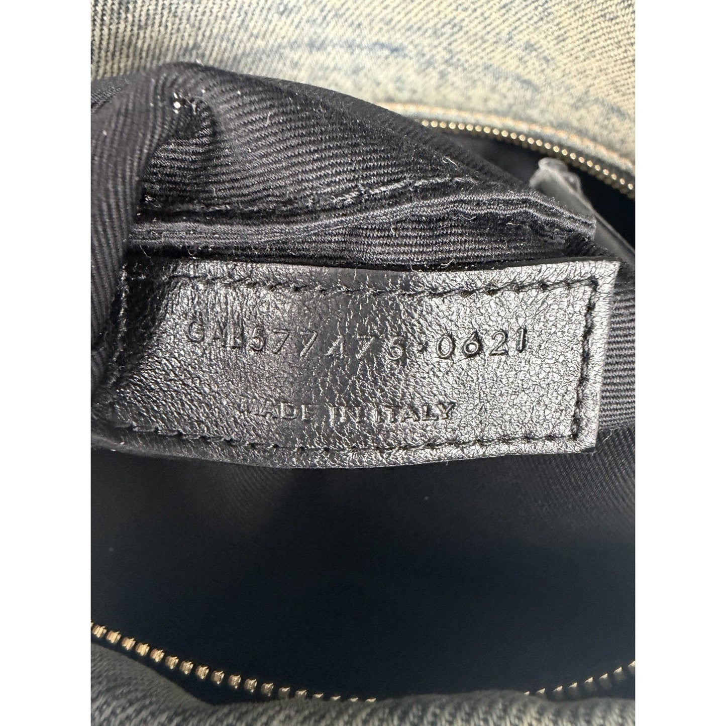 Saint Laurent Loulou Puffer Shoulder Bag Medium in Quilted Blue Denim C-9