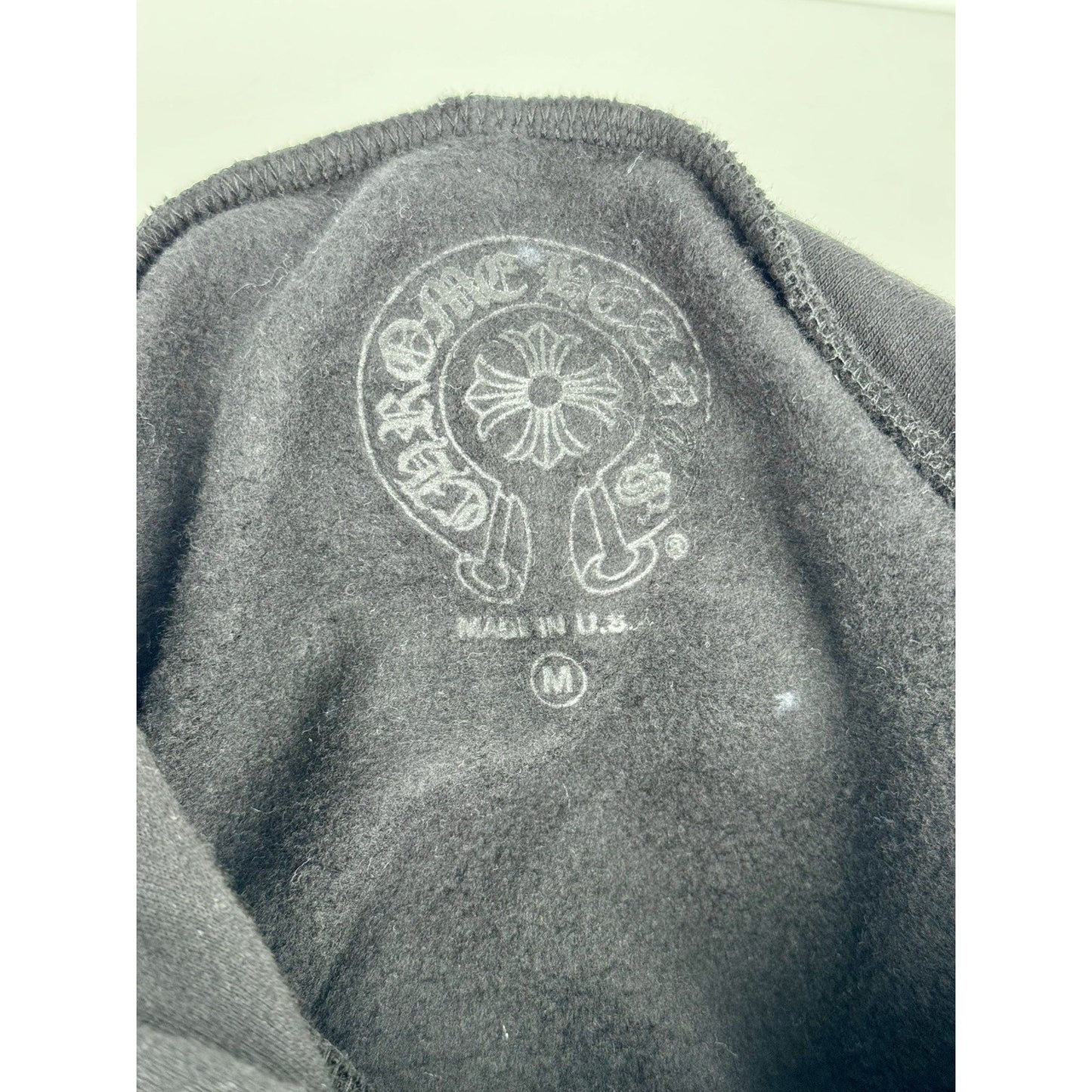 Chrome Hearts Vertical Logo Oversize Pullover Hoodie, Size: M