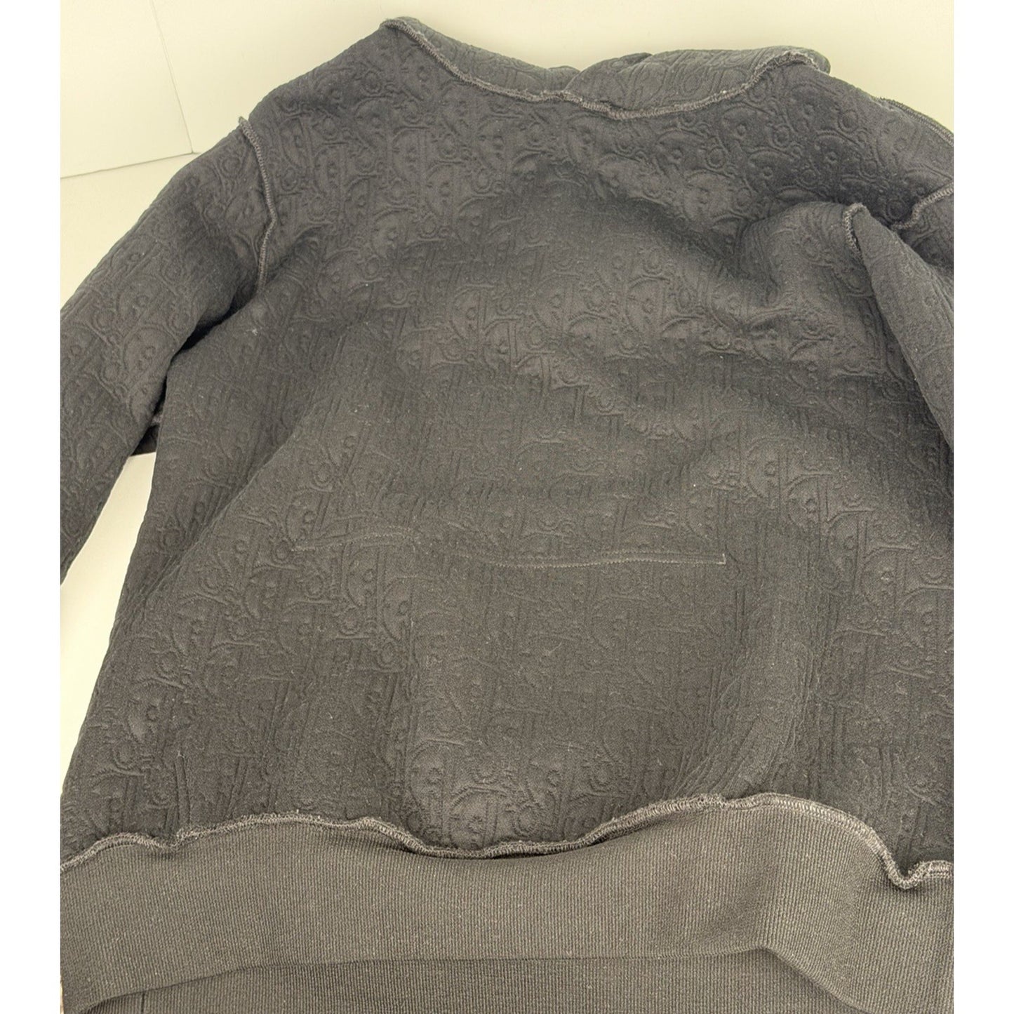 Dior Men Oblique Hooded Sweatshirt in Black Cotton-Blend Jersey
