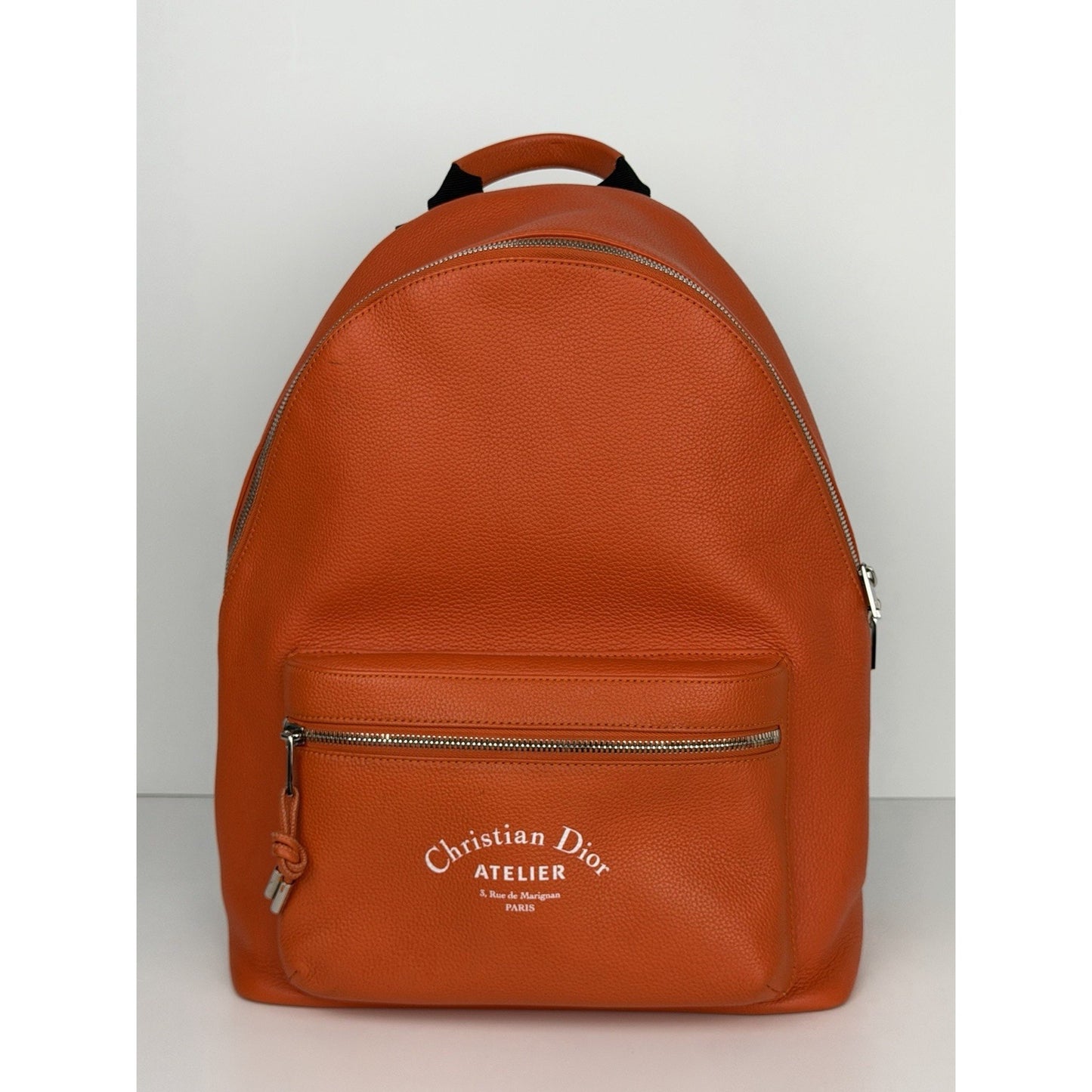 Christian Dior Atelier Backpack in Orange Leather 2018