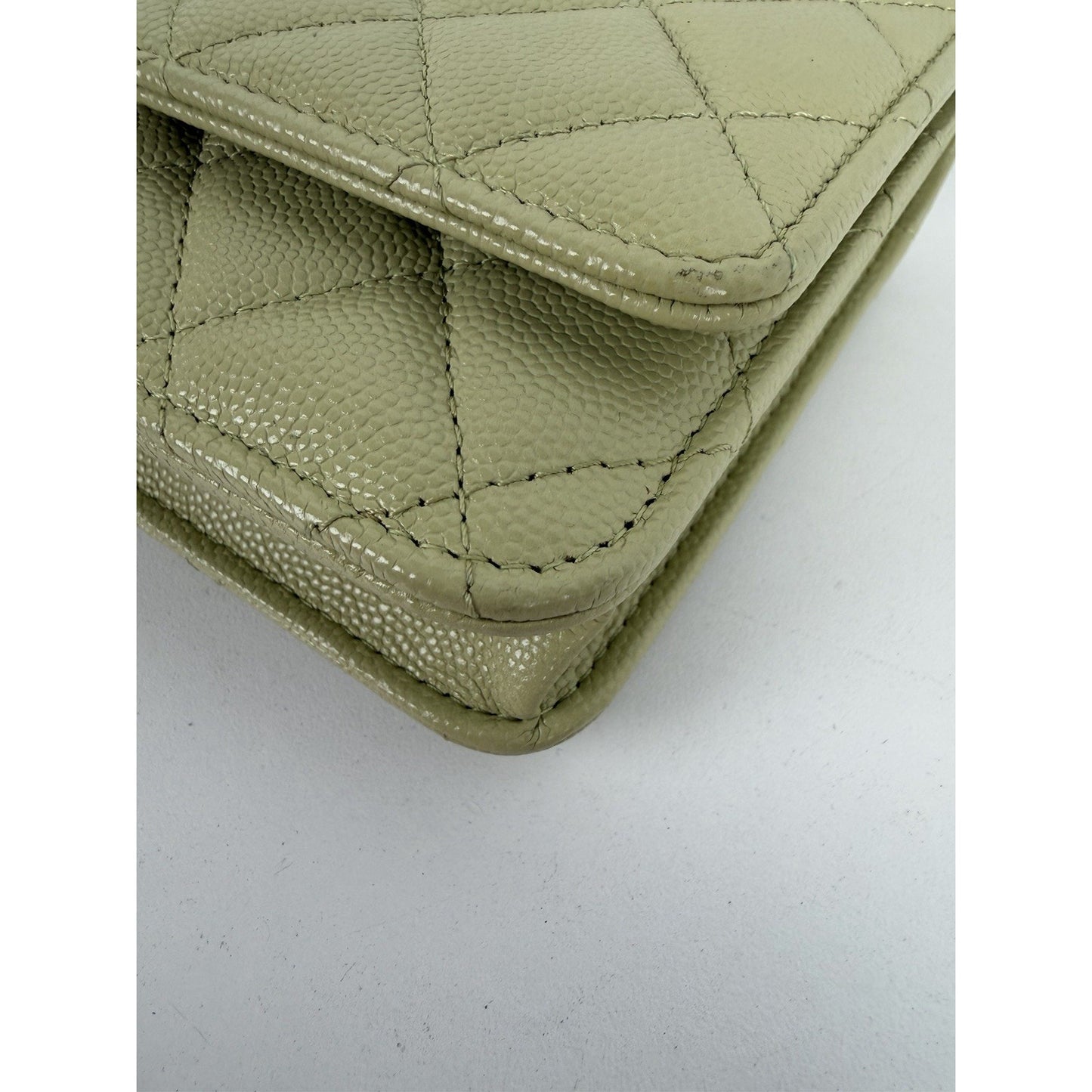 Chanel Wallet on Chain Bag in Green-Sage Caviar Quilted Leather 2020 R-1