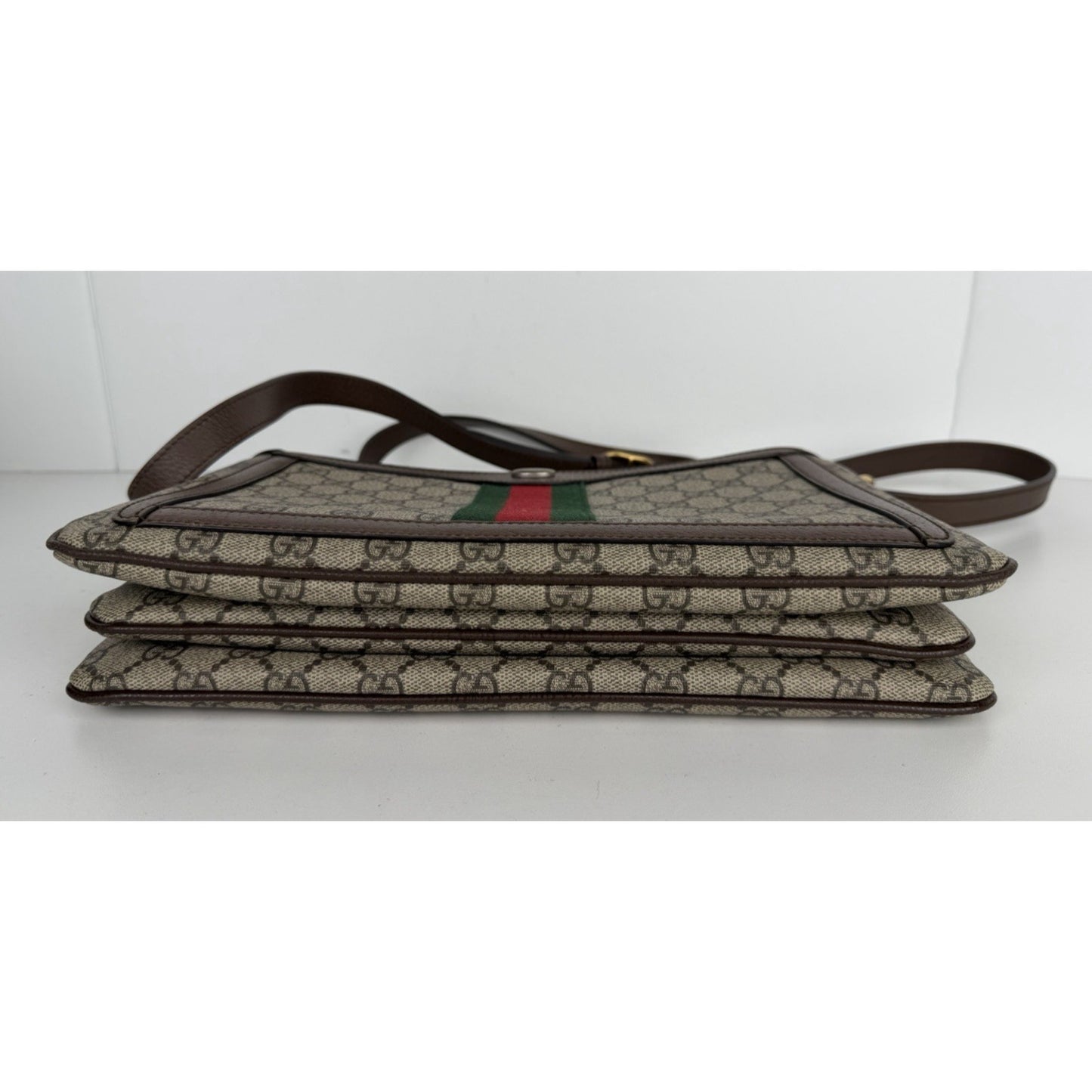 Gucci Ophidia Crossbody Bag Medium in Brown GG Supreme Coated Canvas S