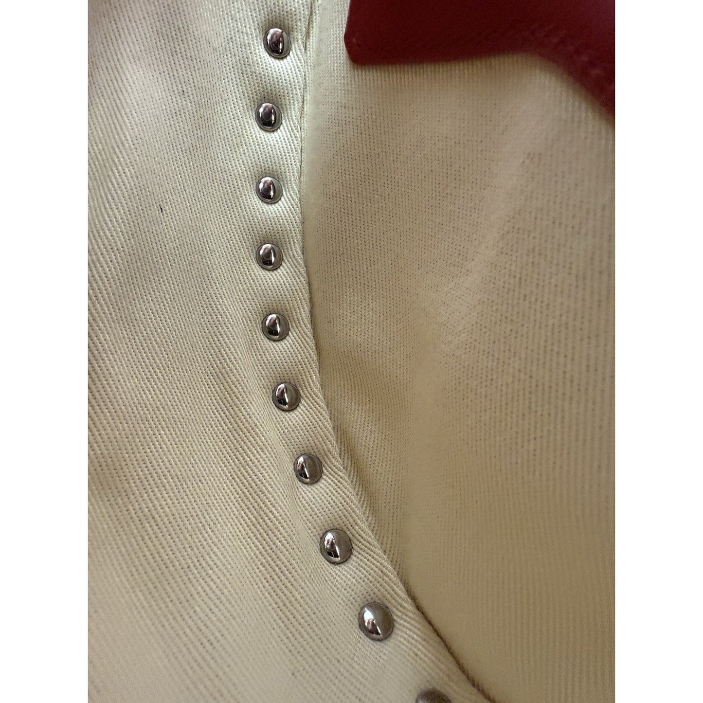 VALENTINO Red White Leather Rockstud Saddle Crossbody Bag