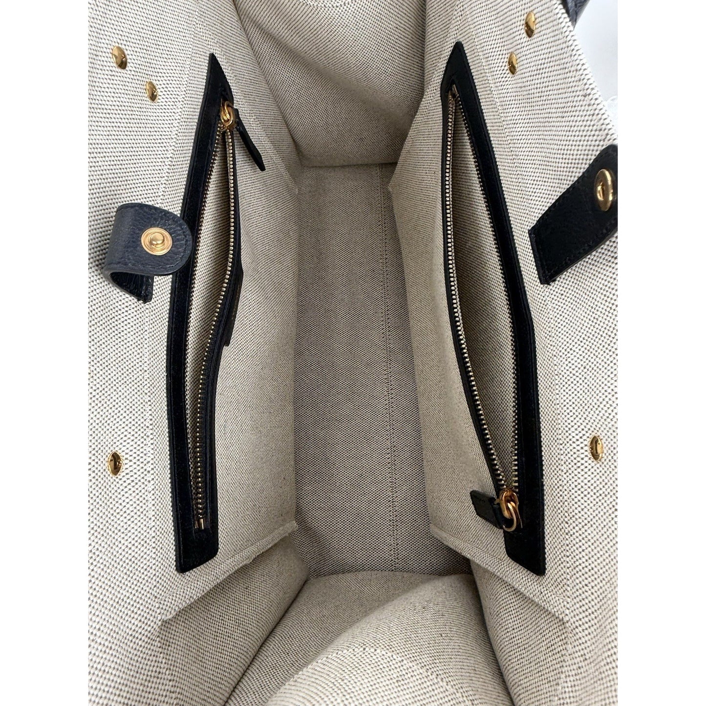 VERSACE La Medusa Beige canvas LARGE TOTE BAG