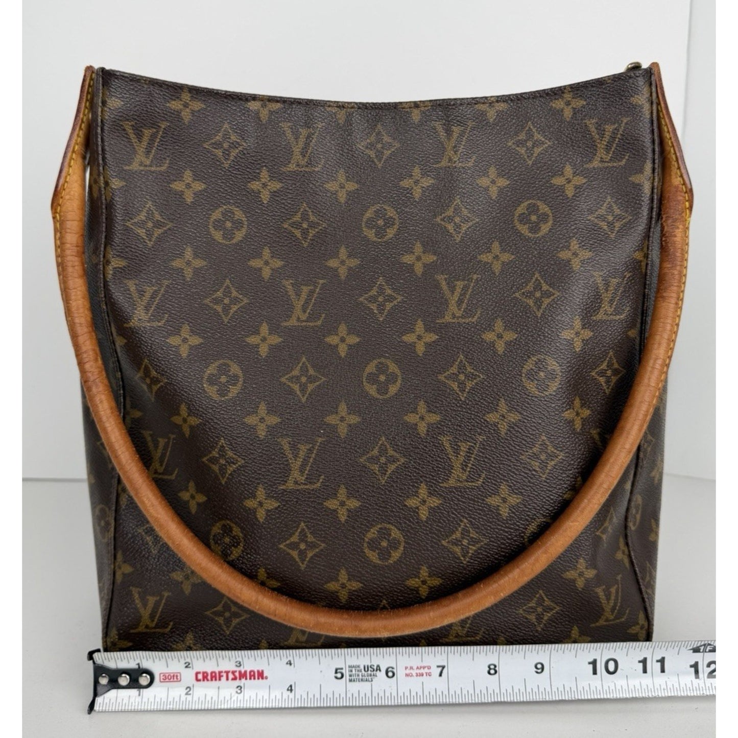 Louis Vuitton Monogram Looping GM Bag in Brown Coated Canvas 1999 S