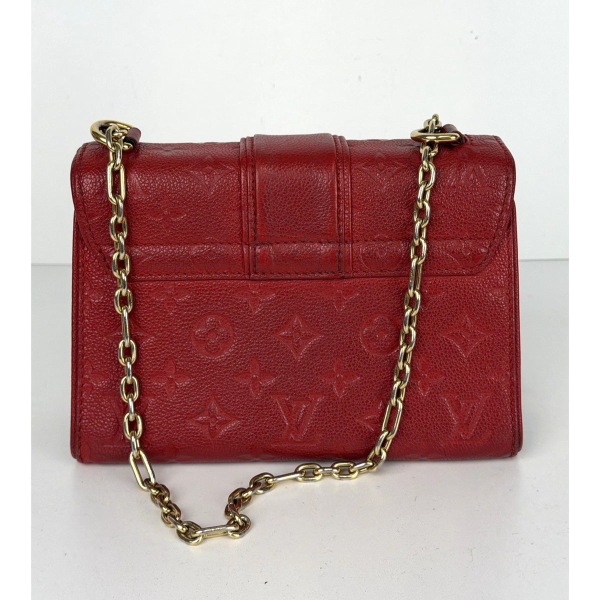 Louis Vuitton Saint Sulpice BB Shoulder Bag in Red Empreinte Leather 2018 S07