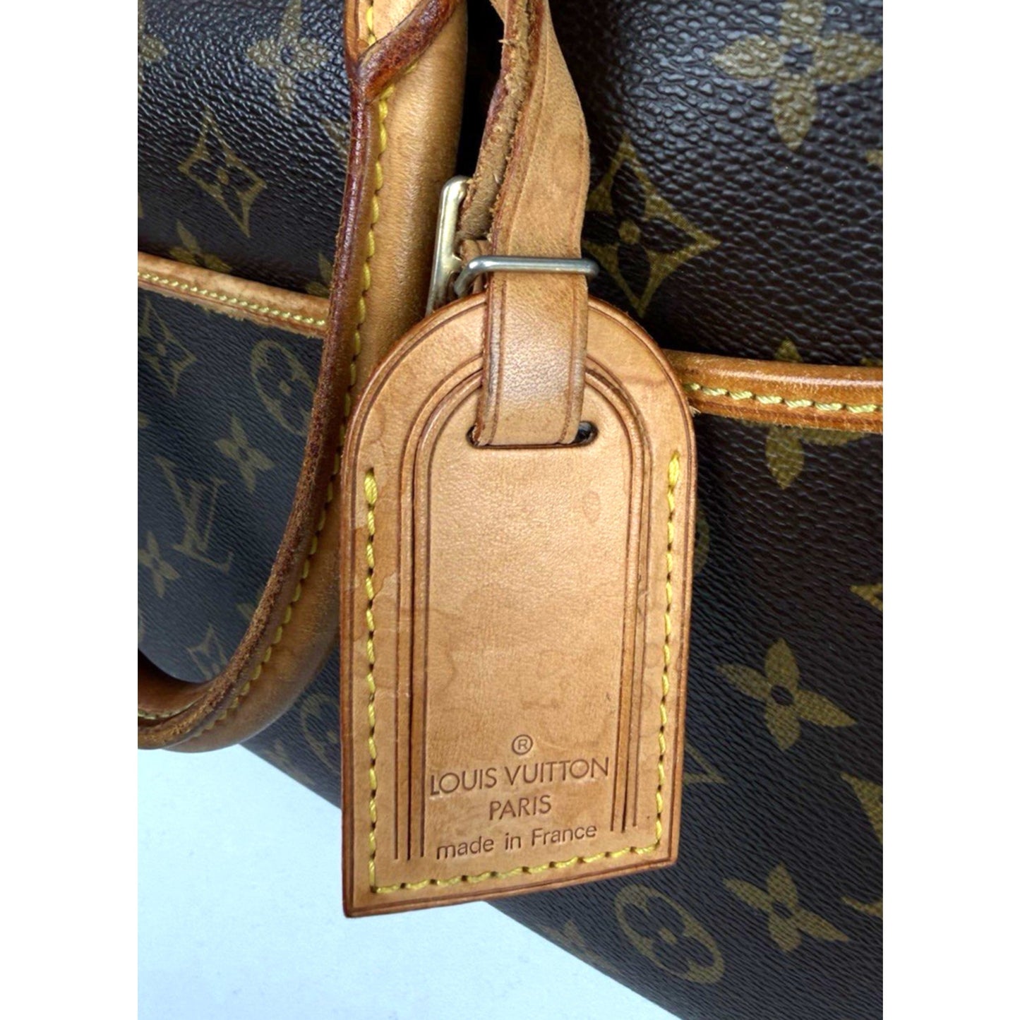 Louis Vuitton Classic Deauville Medium Bag in Brown Coated Canvas S