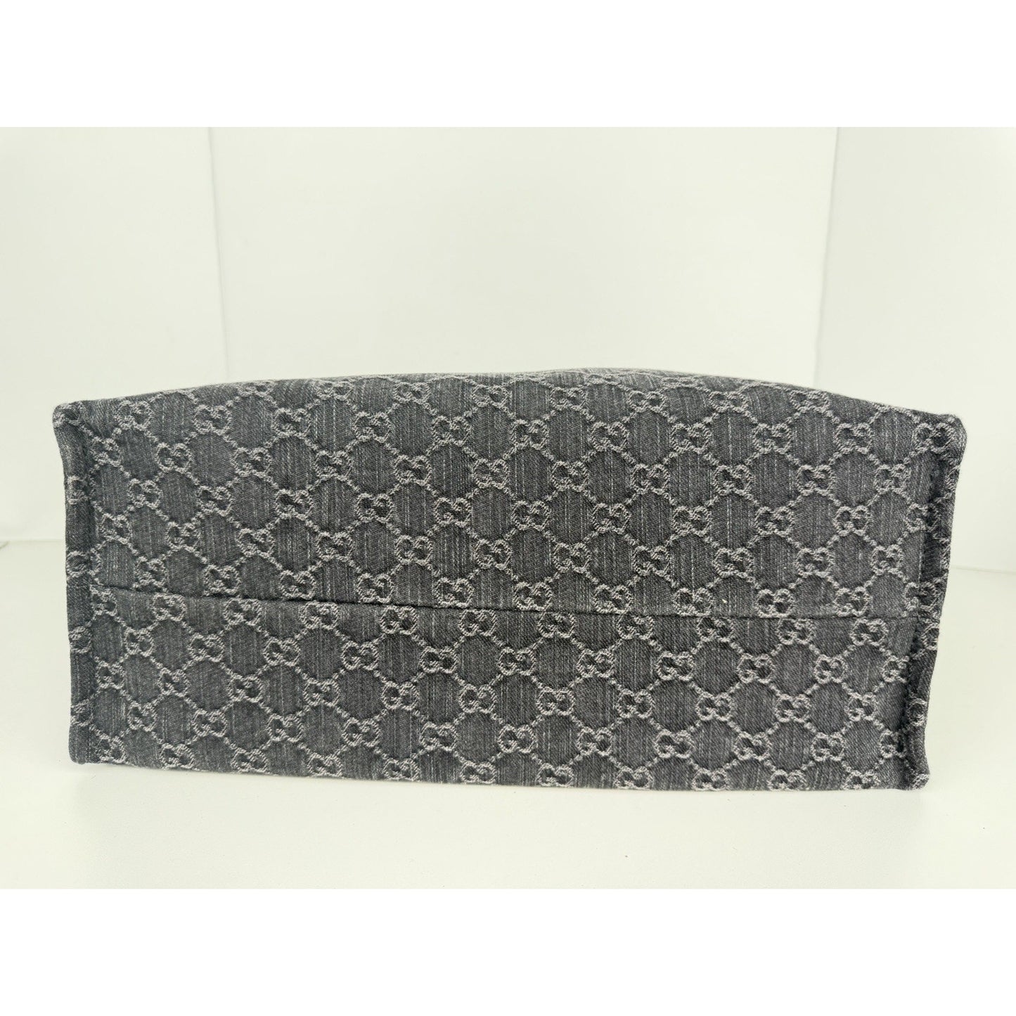 Gucci Ophidia Tote Bag Large in Black GG Monogram Denim S