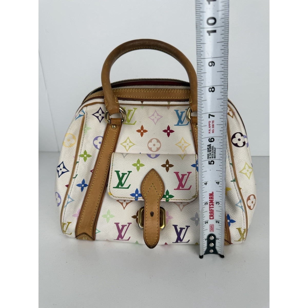 Louis Vuitton Priscilla Satchel Bag in Multicolore Monogram Coated Canvas 2008 S