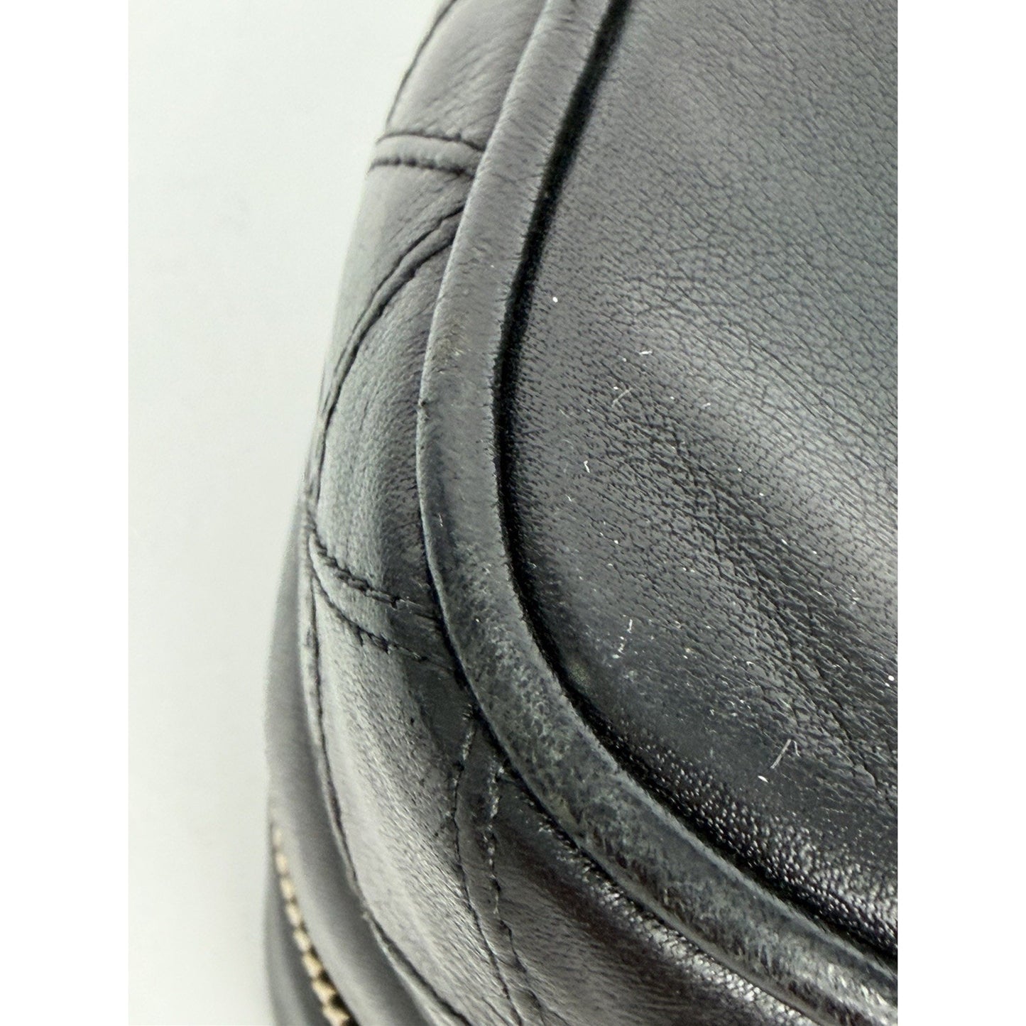 Chanel Vanity Case Vintage Black Quilted Lambskin Top Handle 1989-1991 S11