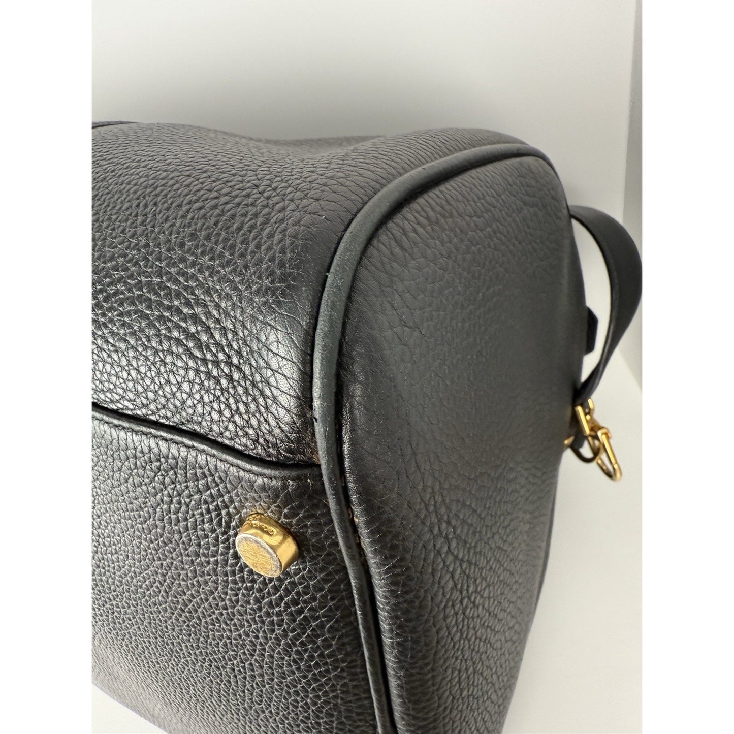 Tom Ford Weekend Black Leather Duffle Bag Unisex