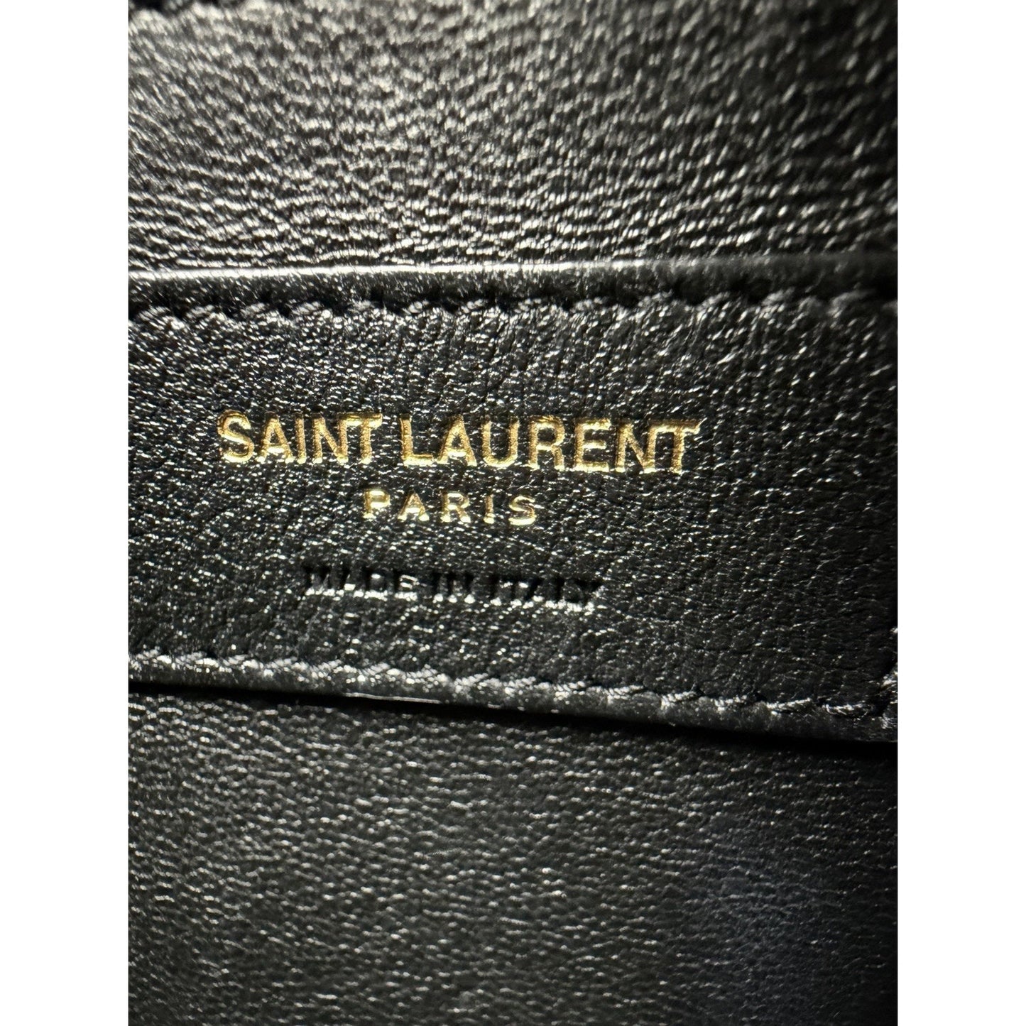 Saint Laurent Uptown Medium Tote Bag in Black Leather with Gold-Tone Hardware S