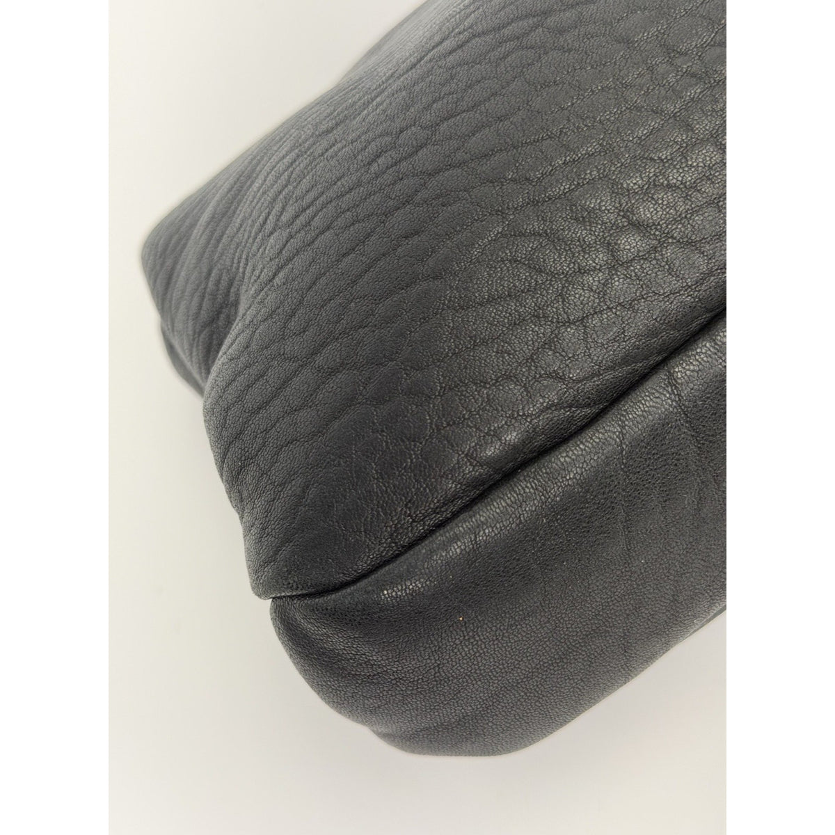 Saint Laurent Large Clutch in Nero Crafted Grained Leather Gold-Tone Hardware F3