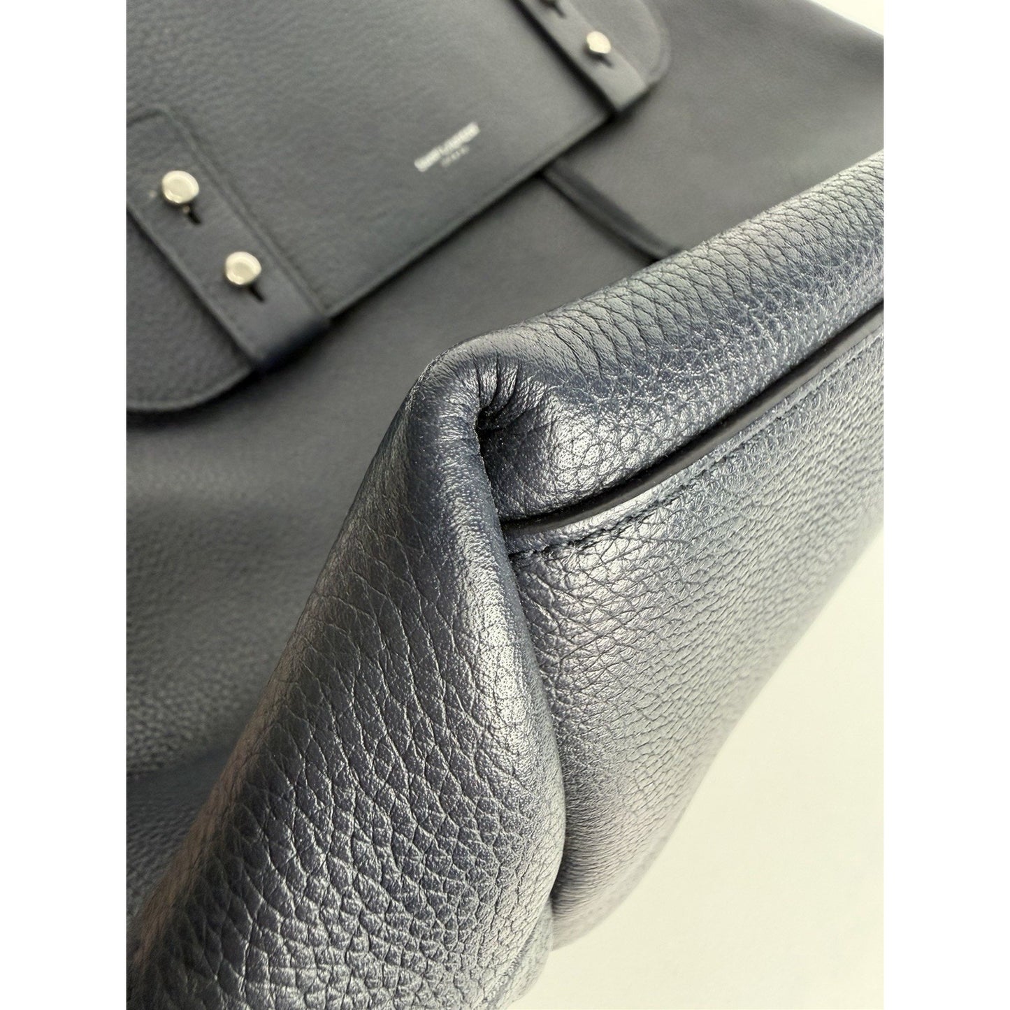 Saint Laurent Backpack Sac de Jour Grained Navy Calfskin Leather