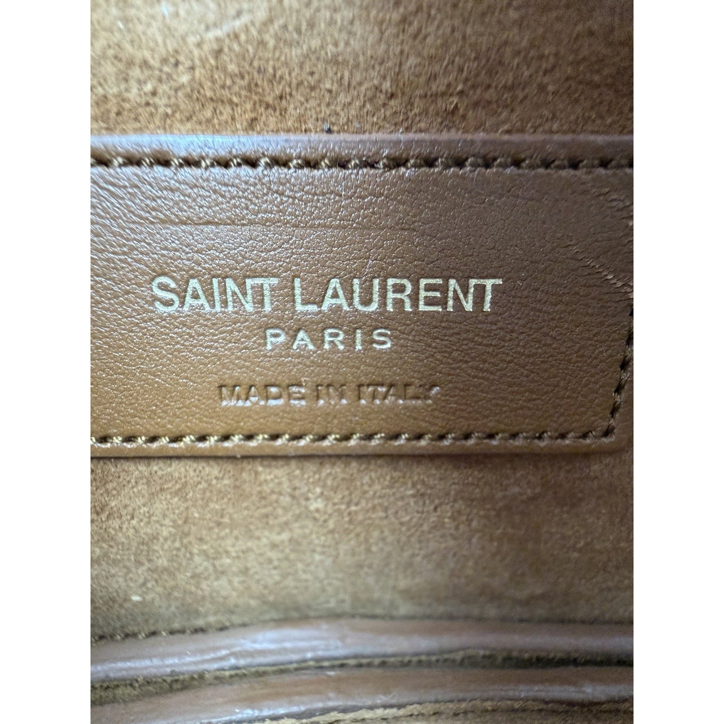 Saint Laurent Dylan Shoulder Bag Small in Brown Suede and Gold-Tone Hardware