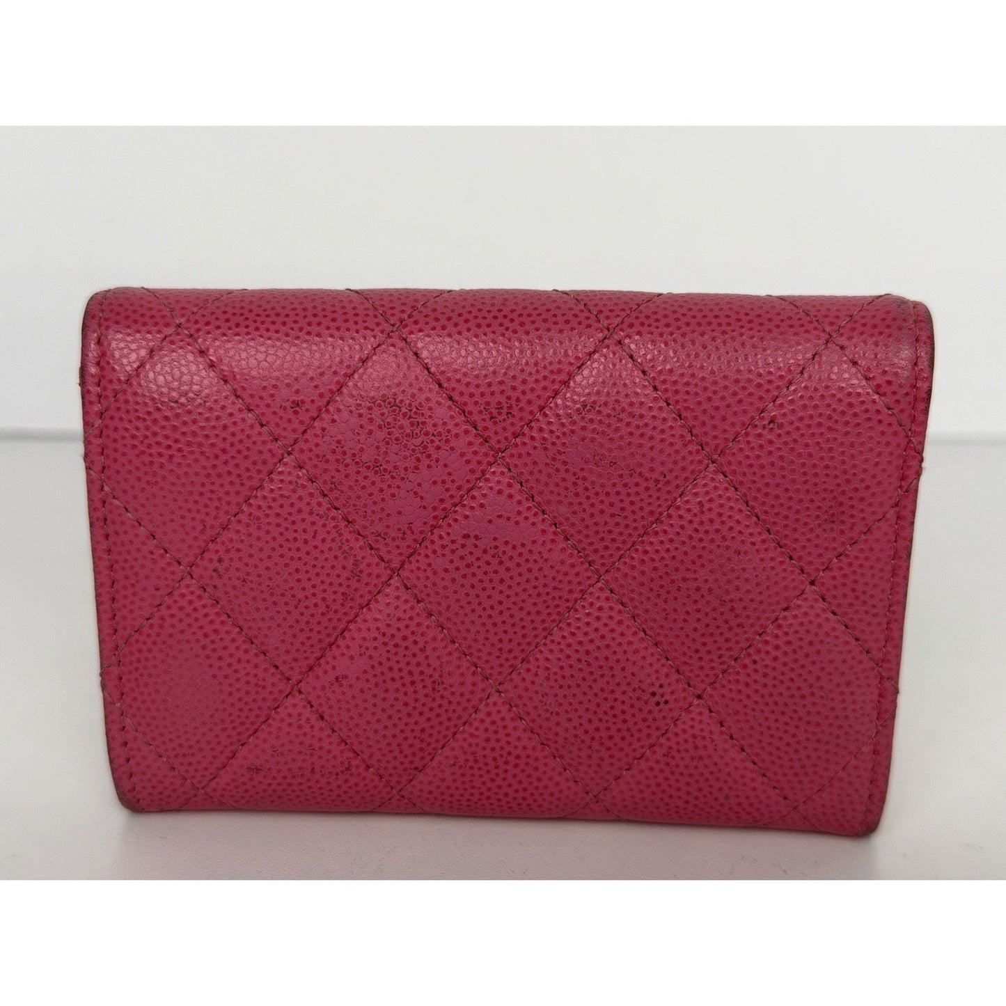 Chanel Caviar Pink Quilted Leather Flap Card Holder Wallet 2018-2019