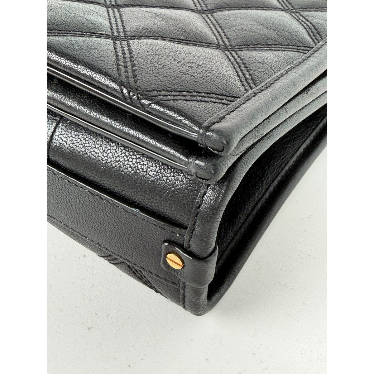 Yves Saint Laurent Becky Medium Shoulder Bag in Black Quilted Leather S-13
