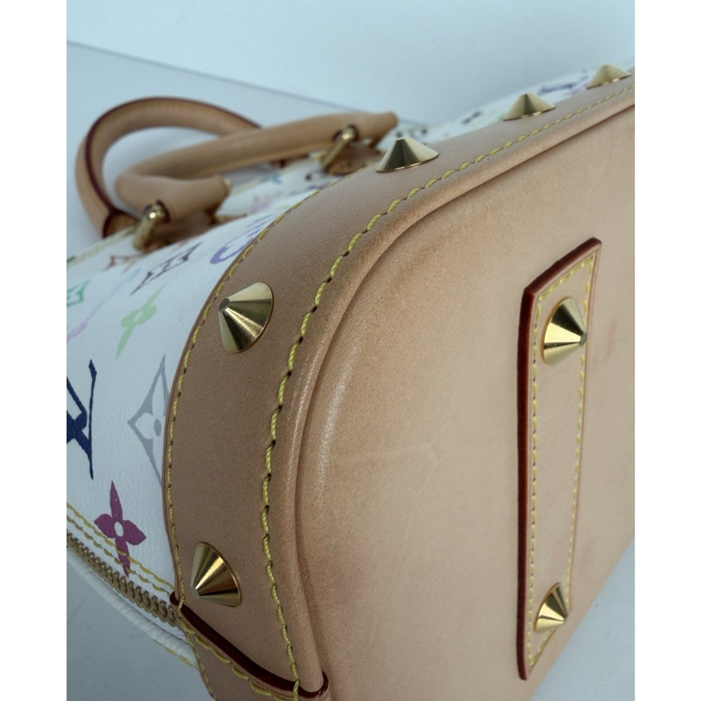 Louis Vuitton Alma PM Satchel Bag in White Monogram Multicolore Canvas 2011 D2