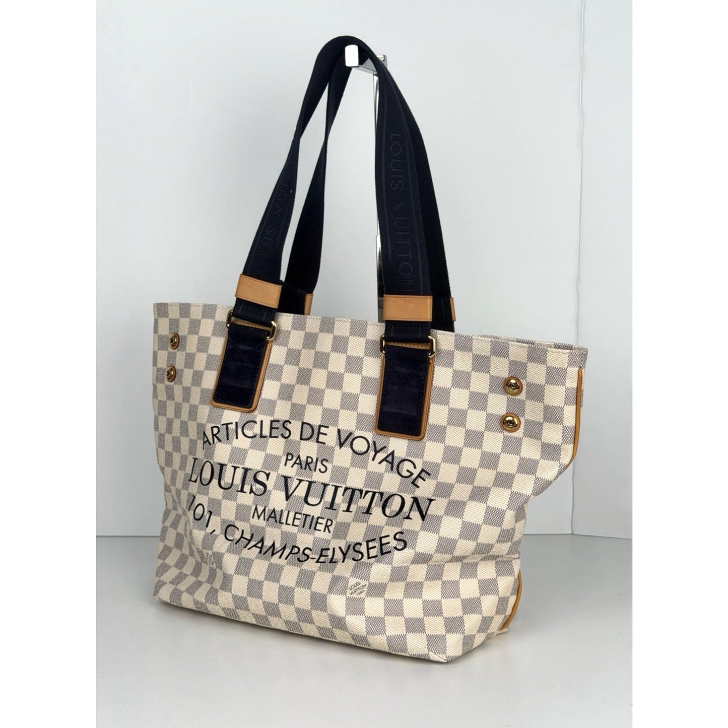 Louis Vuitton Beach Cabas PM Tote Bag in Damier Azur Coated Canvas 2012 E-8