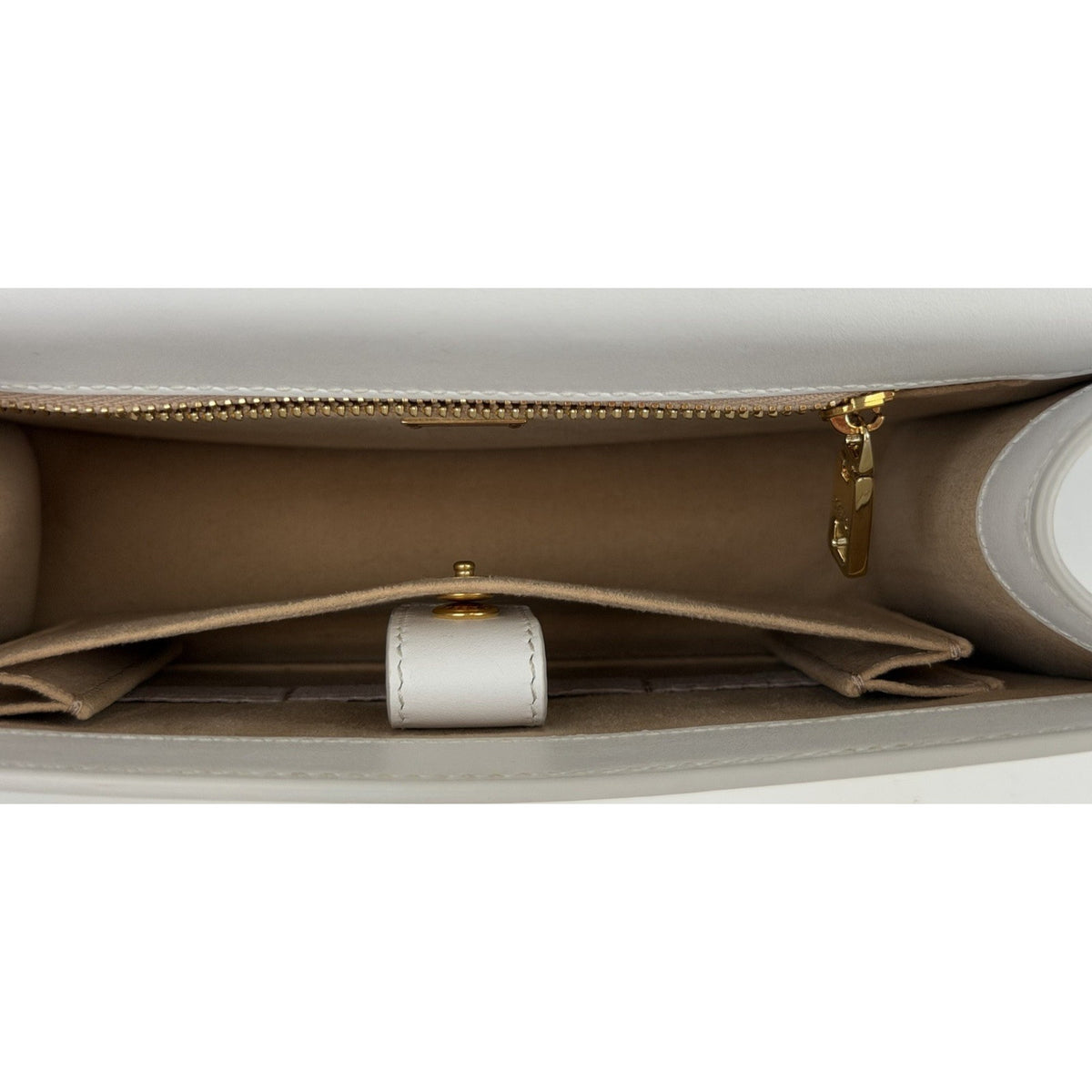 Dolce & Gabbana Small DG Logo Crossbody Bag in Calfskin White Leather S-13
