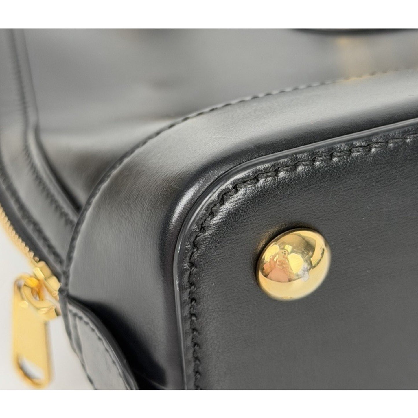 LAYAWAY Gucci Horsebit 1955 Medium Top Handle Bag in Black Smooth Leather C5