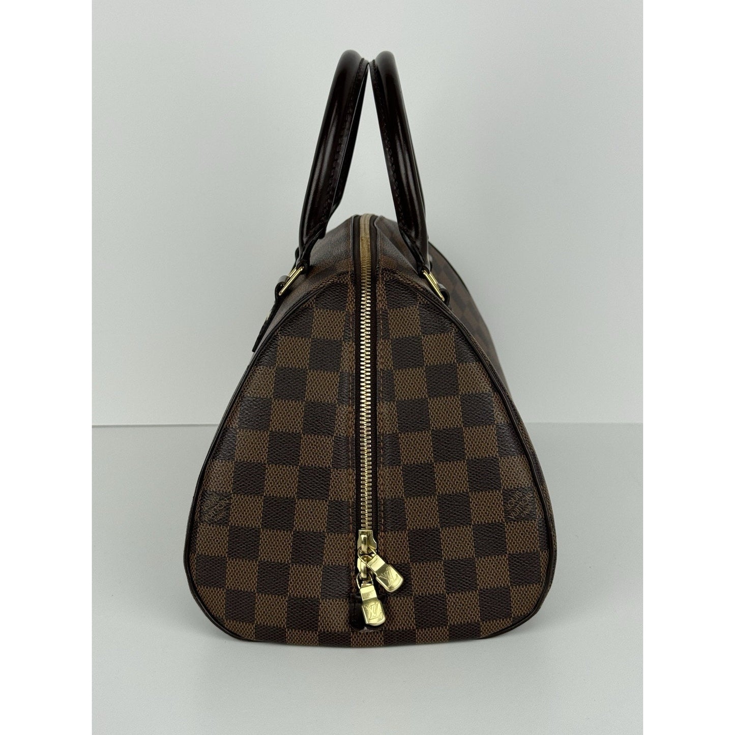 Louis Vuitton Ribera Handbag Damier Ebene Brown Canvas Women's Bag