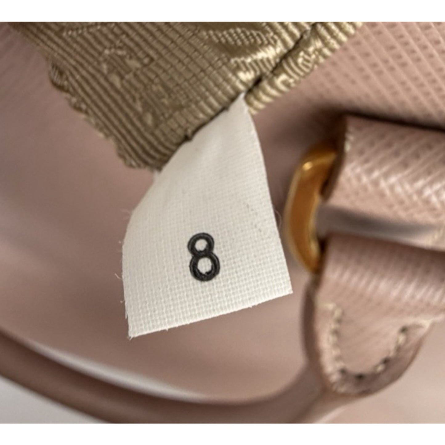 Prada Saffiano Lux Leather Galleria Tote Bag in Blush Pink Signature Logo S-05
