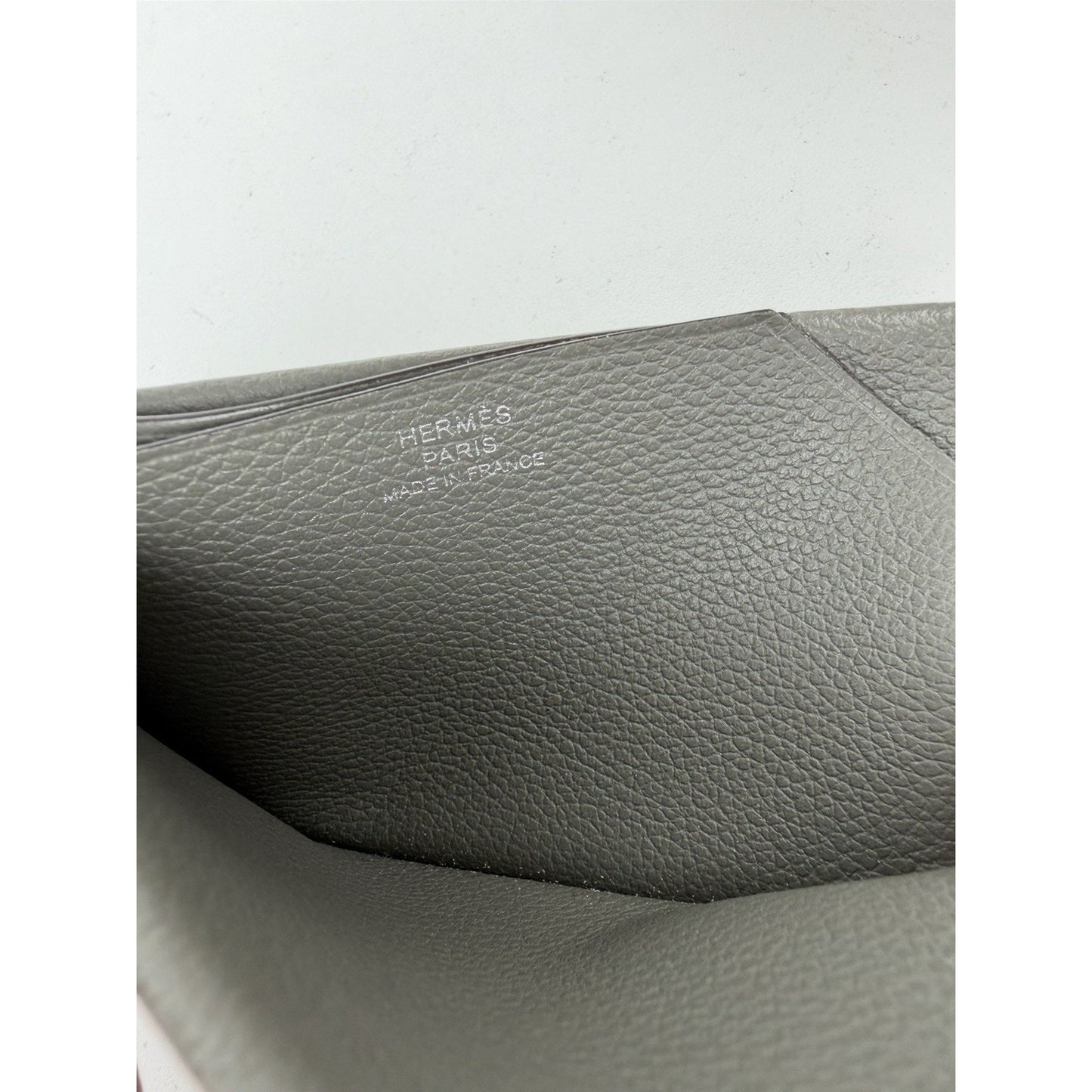 Hermes H Sellier Card Holder in Evercolor Calfskin Leather