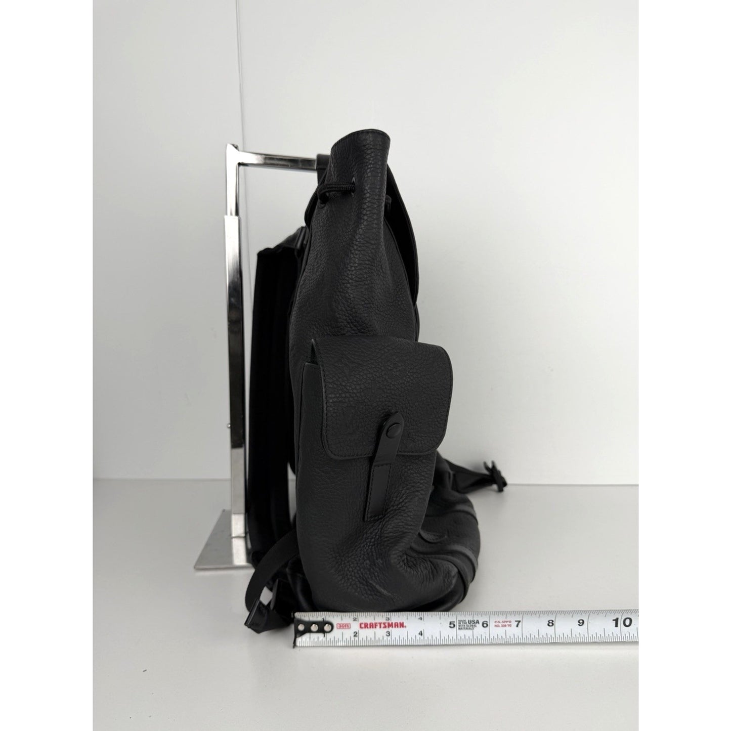 Louis Vuitton Christopher PM Backpack Black Embossed LV Monogram Leather NFC E-4