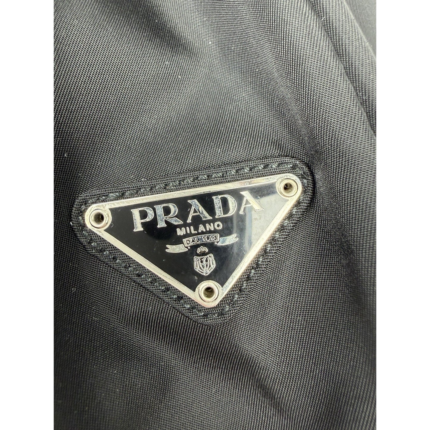 Prada Nylon Shoulder Bag Triangle Logo in Black for Women S06