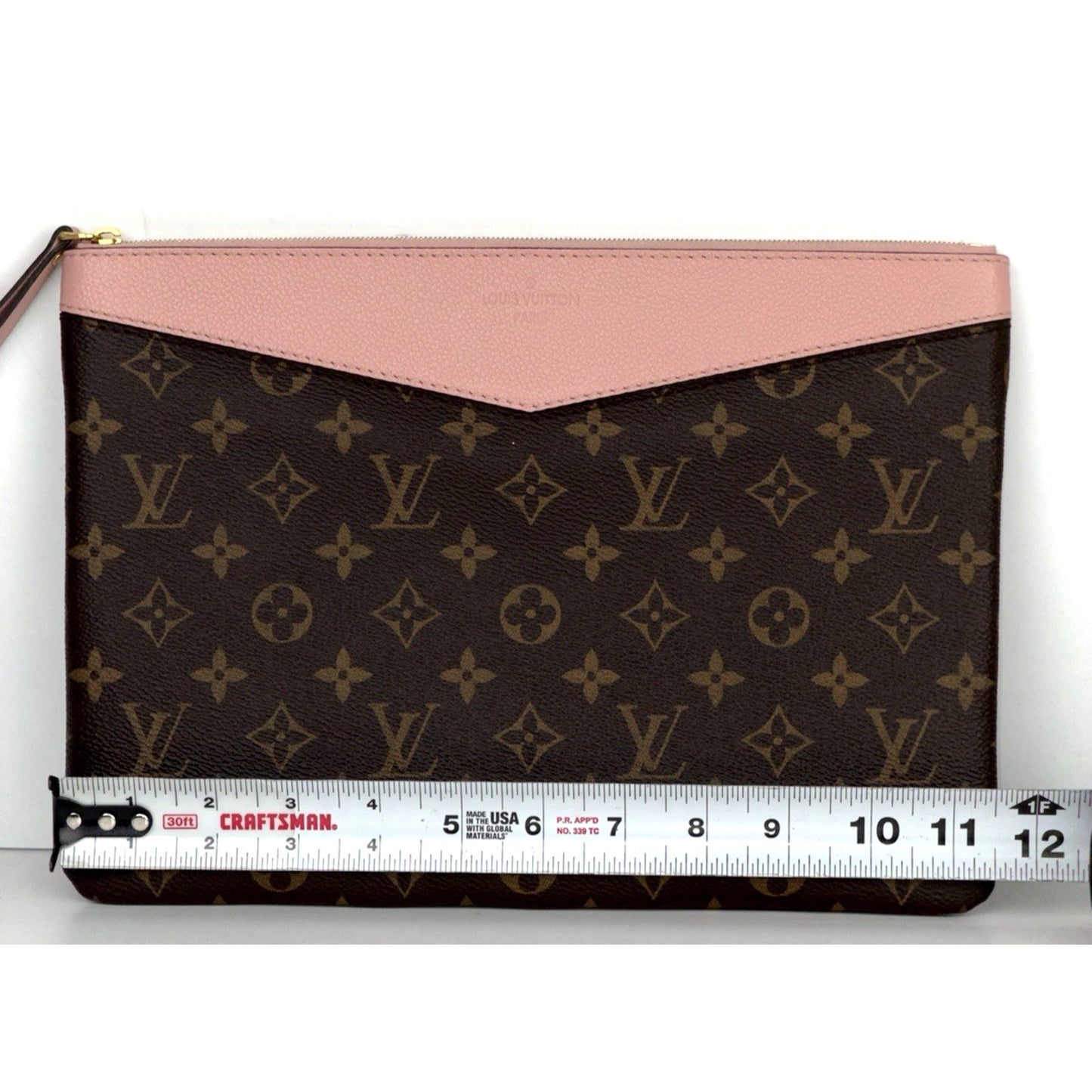 Louis Vuitton Daily Pouch Brown and Pink Coated Canvas Classic Monogram 2019 K1