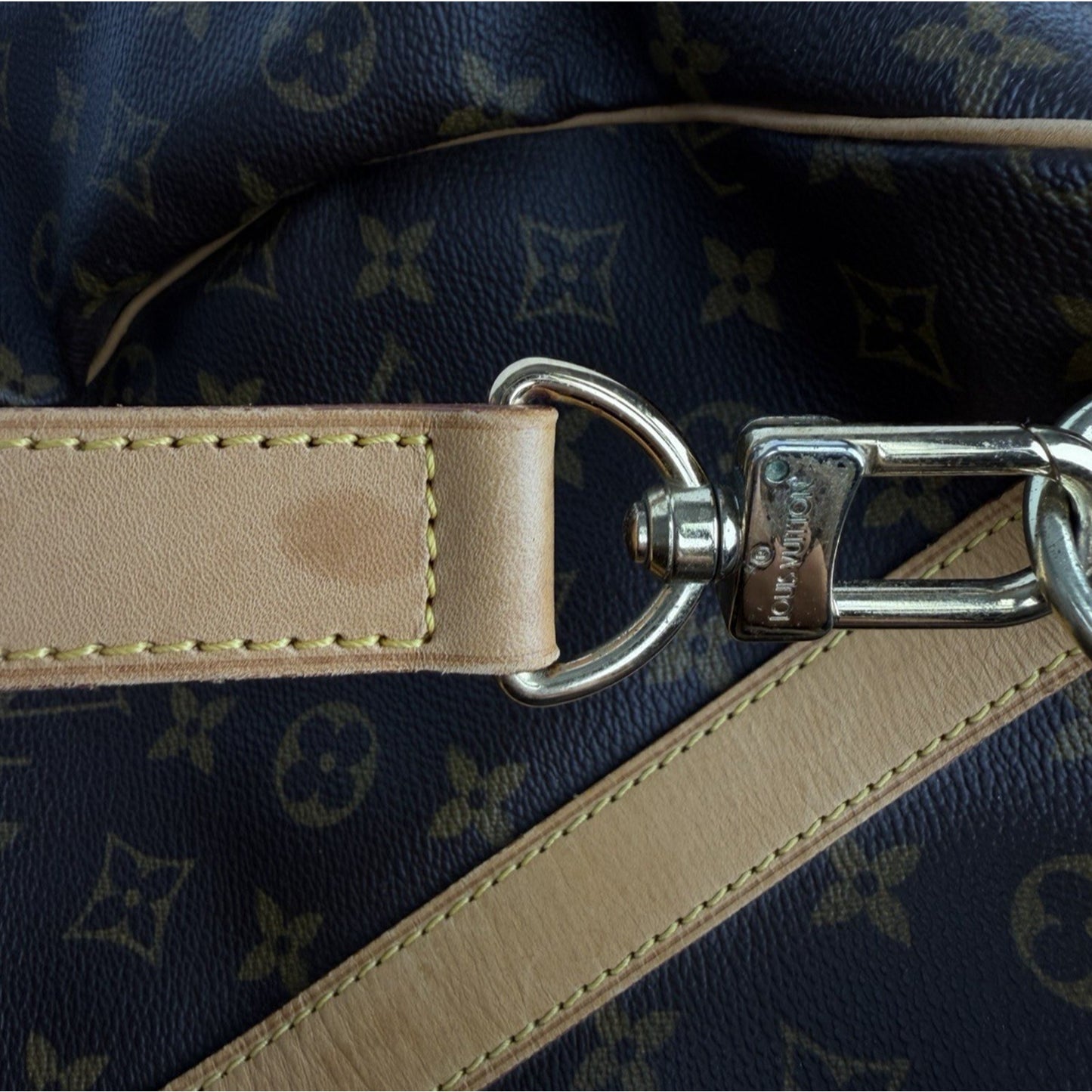 Louis Vuitton Keepall 60 Bag Brown Coated Canvas Classic Monogram Patter 1997 S