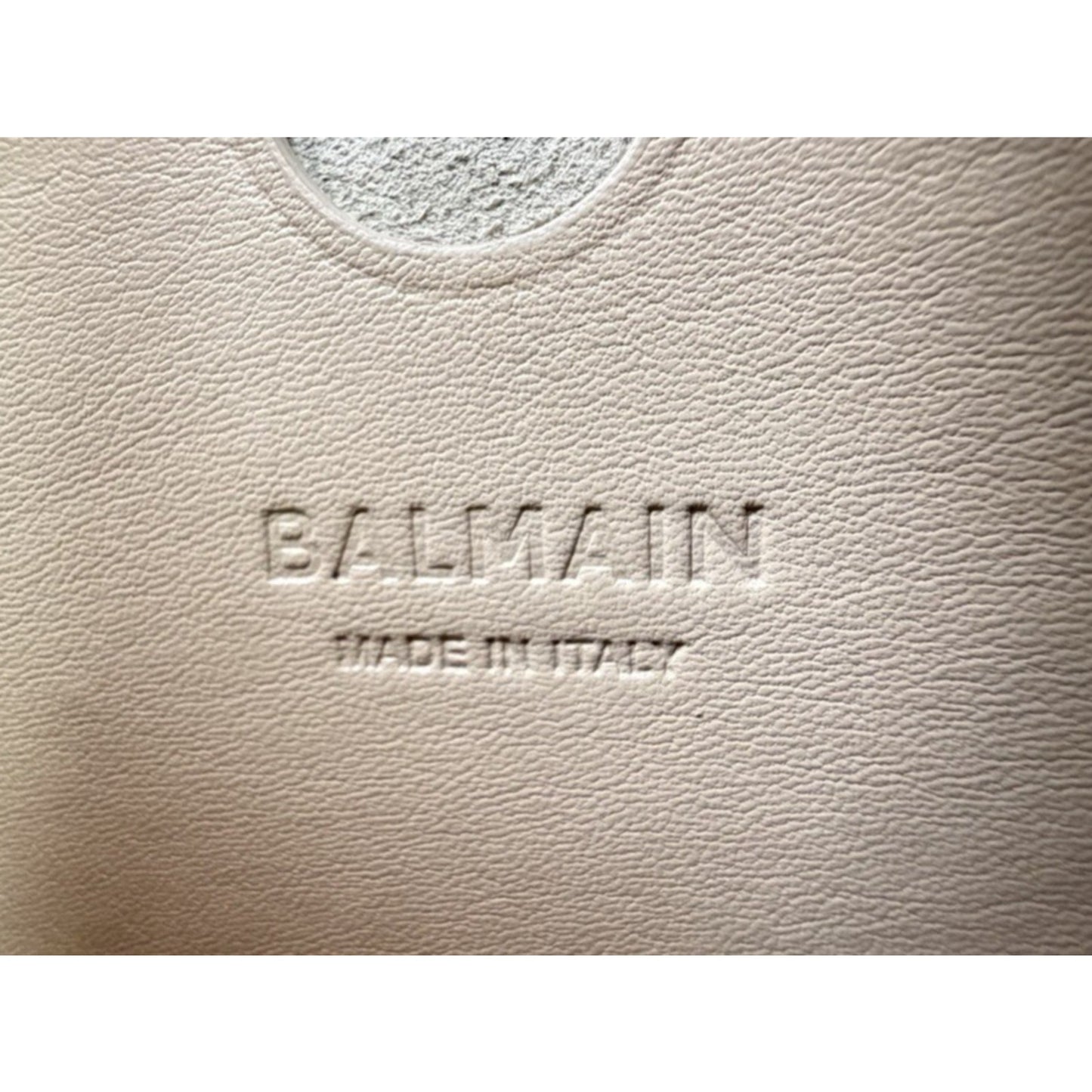Balmain Mini Bag in Ebene Scrunched Leather Crossbody with Crochet Handle S-05