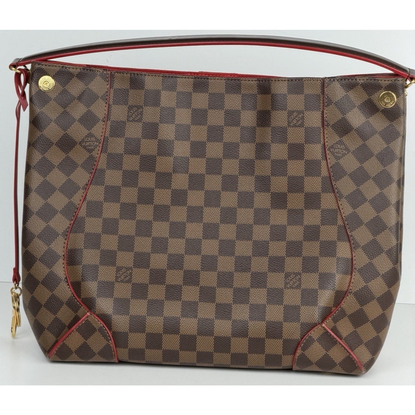 Louis Vuitton Caissa Hobo Bag in Damier Ebene Coated Canvas 2015 D6