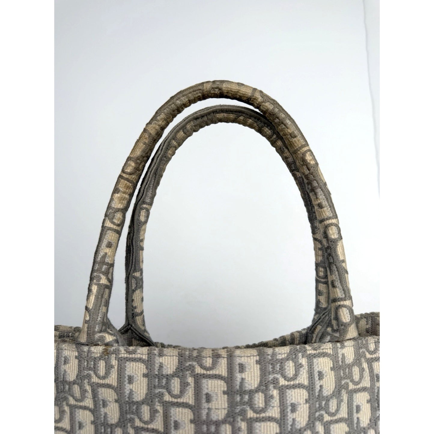 Christian Dior Book Tote Large in Grey Embroidered Oblique Canvas 2020 S