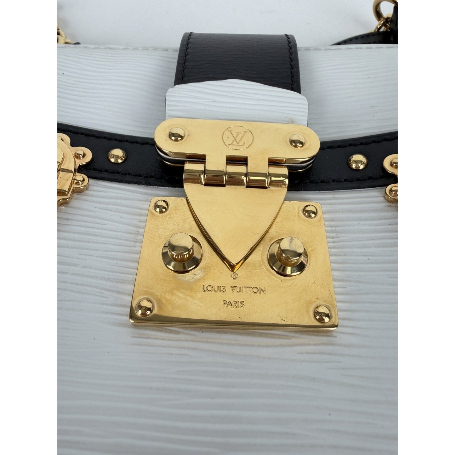 Louis Vuitton Trunk Clutch Crossbody Bag in Black & White Epi Leather NFC C-1