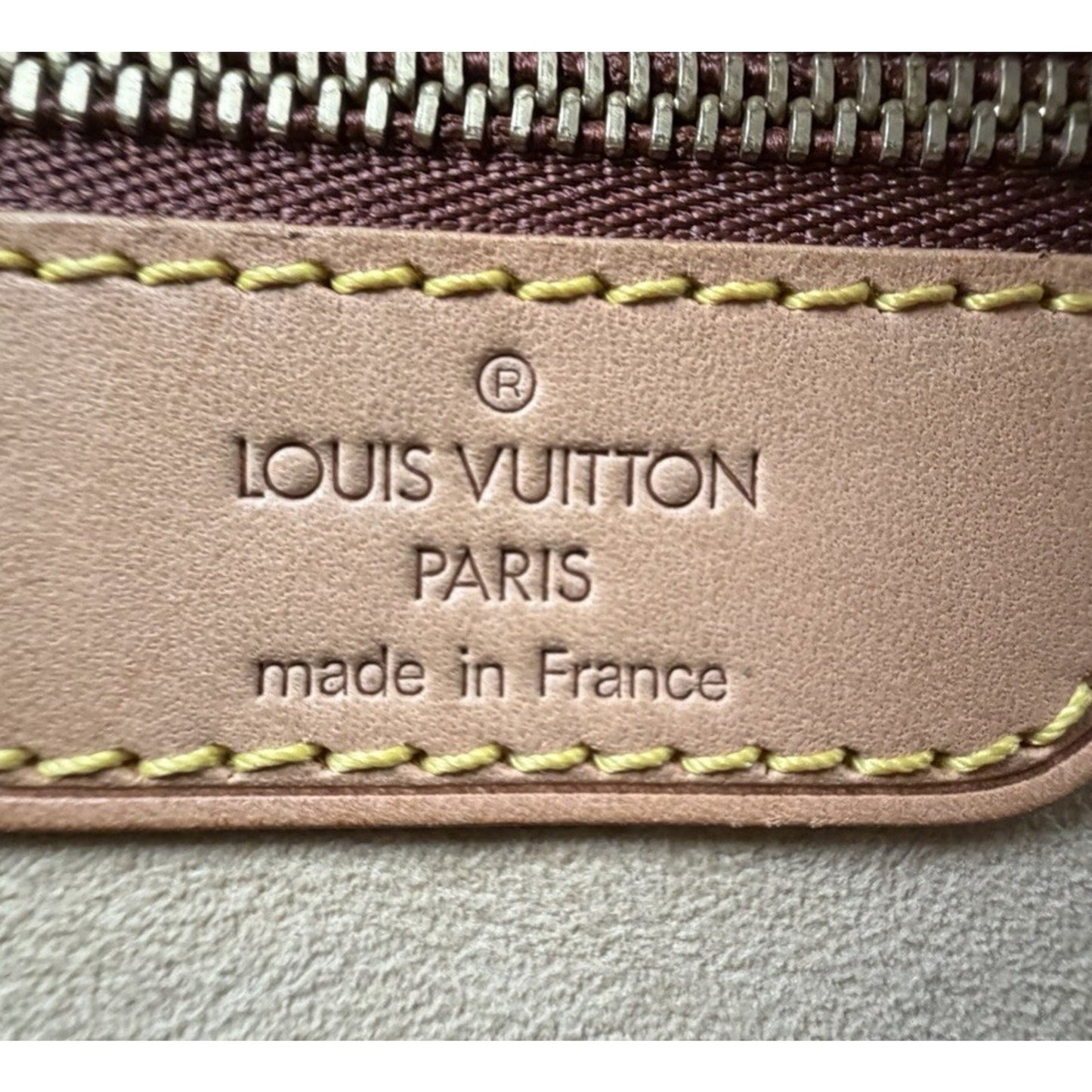 Louis Vuitton Cabas Mezzo Bag in Brown Monogram Coated Canvas Vintage 2002 S